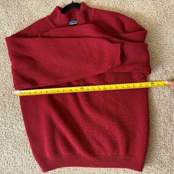 Patagonia 100% Lambswool Men's Sweater  1/4 Zip - Picture 6 of 7